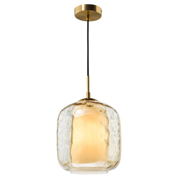 Підвісний світильник Dar Lighting MAJ0145 Majella Pendant Aged Brass and Champagne Glass