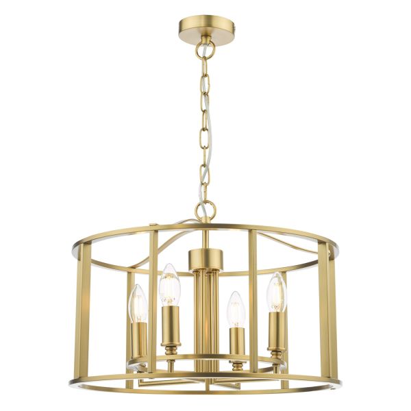 Żyrandol Dar Lighting MYK0463 Myka 4 Light Pendant Brushed Bronze