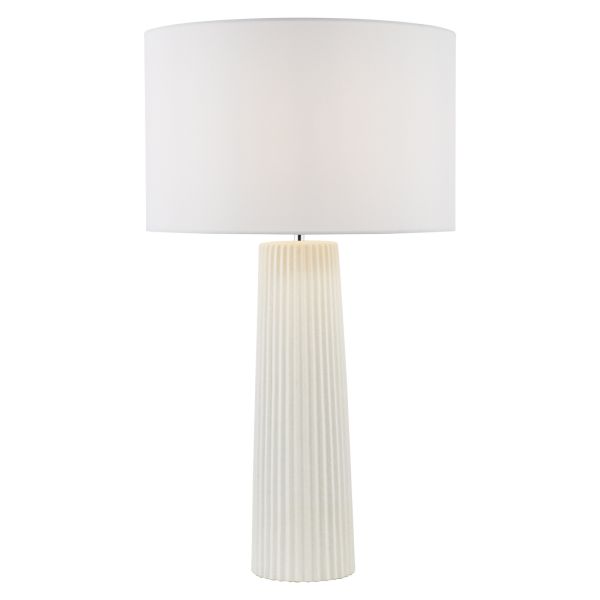Lampa stołowa Dar Lighting MYL422-PYR162 Myla Ceramic Table Lamp White With Shade