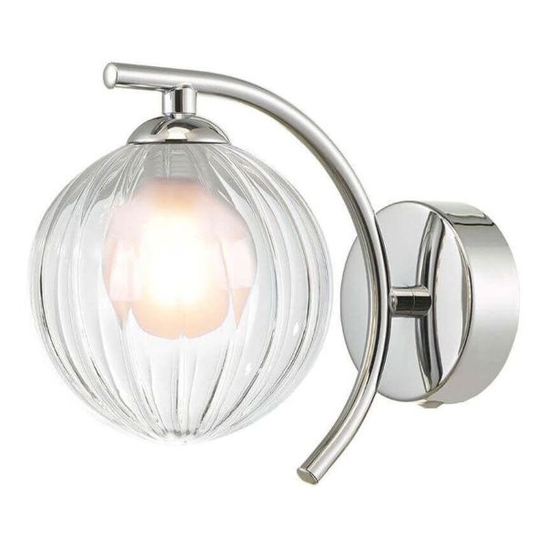 Бра Dar Lighting NAK0750-20 Nakita Wall Light Polished Chrome With Clear/Opal Glass