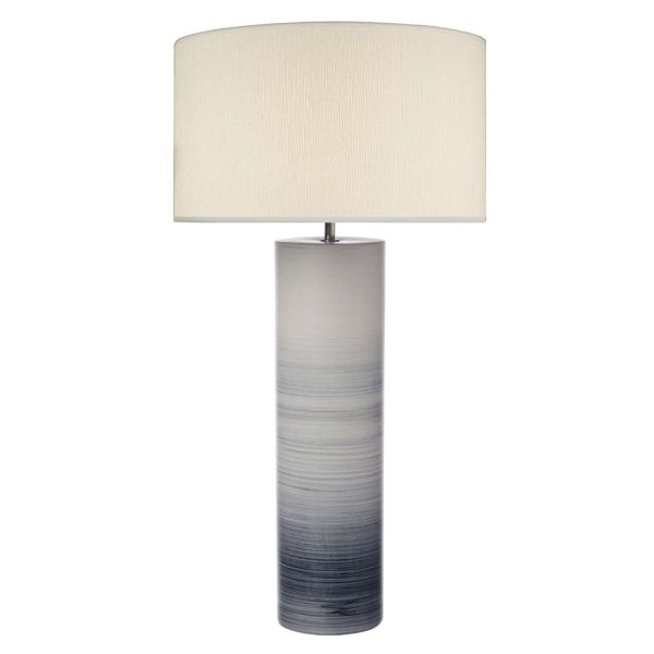 Lampa stołowa Dar Lighting NAZ4221 + DEL1533 Delta Nazare Table Lamp Black-White Ceramic