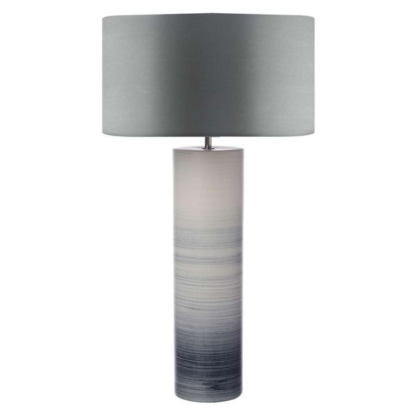 Lampa stołowa Dar Lighting NAZ4221 + HIL1639 Hilda Nazare Table Lamp Black-White Ceramic