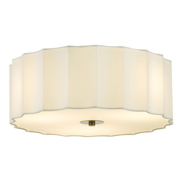 Żyrandol Dar Lighting NOU5263 Noura 3 Light Flush Ivory and White