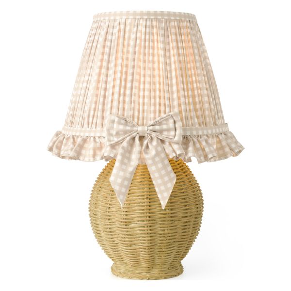Lampa stołowa Dar Lighting OME4129 Omer Table Lamp Matt Taupe and Antique Brass With Shade