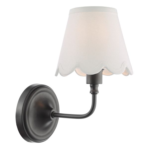 Kinkiet Dar Lighting PAD0722-NER262 Padme Wall Light Matt Black With Shade