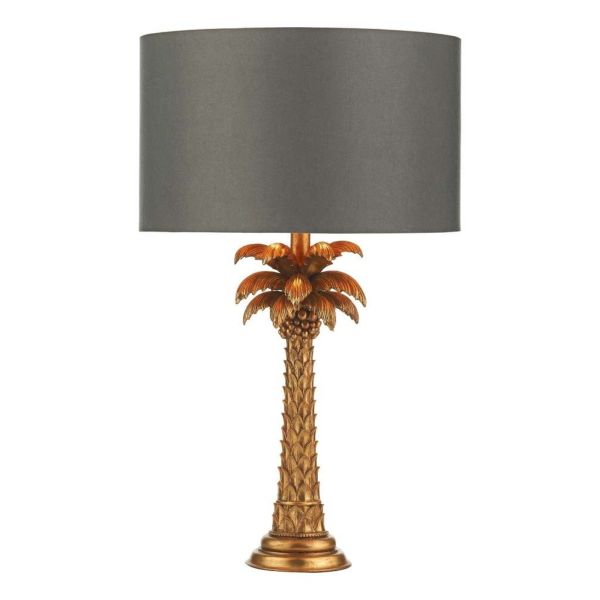 Lampa stołowa Dar Lighting PAL4235-X + BOK4232RS-X Bokara Palm Table Lamp Gold