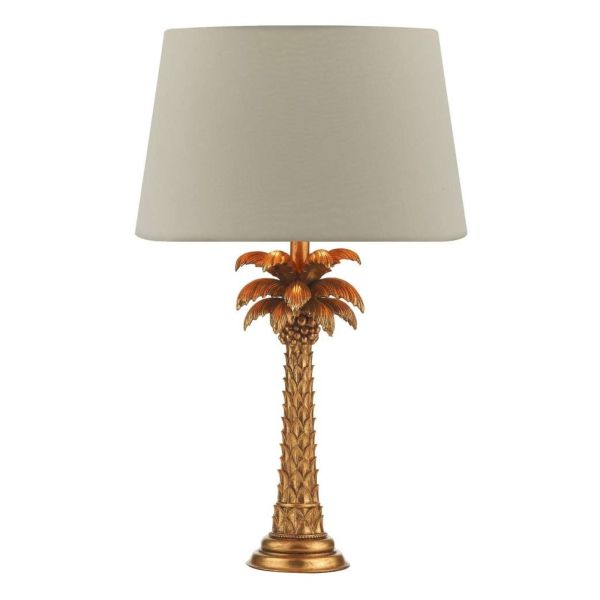 Lampa stołowa Dar Lighting PAL4235-X + CEZ1629 Cezanne Palm Table Lamp Gold