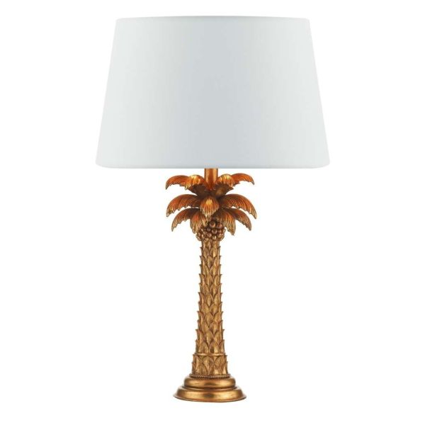 Lampa stołowa Dar Lighting PAL4235-X + CEZ162 Cezanne Palm Table Lamp Gold