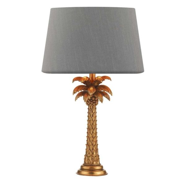 Настільна лампа Dar Lighting PAL4235-X + CEZ1639 Cezanne Palm Table Lamp Gold