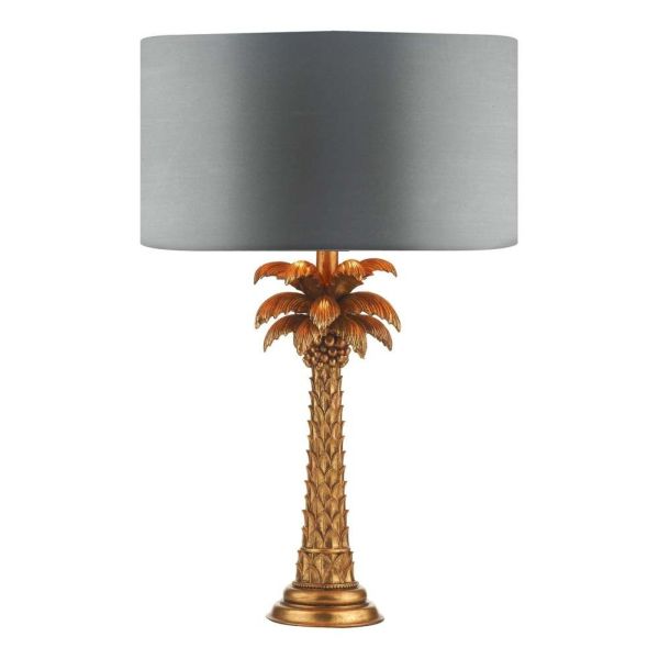 Lampa stołowa Dar Lighting PAL4235-X + HIL1639 Hilda Palm Table Lamp Gold