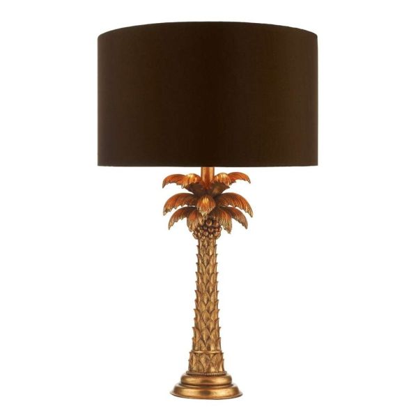 Настільна лампа Dar Lighting PAL4235-X + VOY1422 Voyage Palm Table Lamp Gold