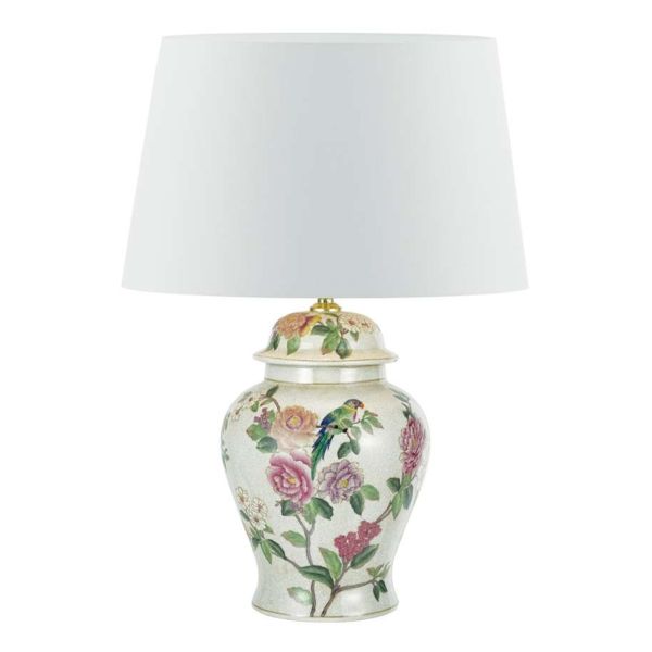 Lampa stołowa Dar Lighting PEO4255 + CEZ162 Cezanne Peony Table Lamp Floral Design