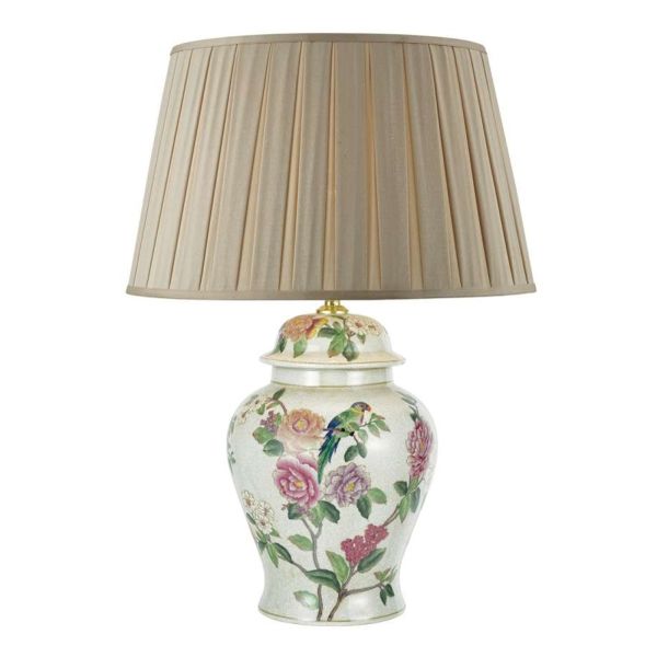 Настільна лампа Dar Lighting PEO4255 + DEG1629 Degas Peony Table Lamp Floral Design