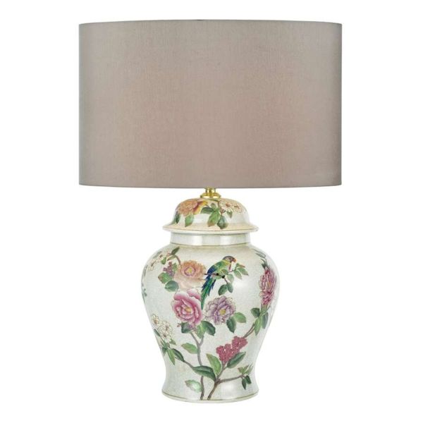 Настільна лампа Dar Lighting PEO4255 + S1120 Peony Table Lamp Floral Design