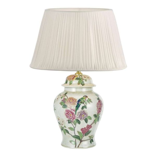 Lampa stołowa Dar Lighting PEO4255 + ULY1615 Ulyana Peony Table Lamp Floral Design