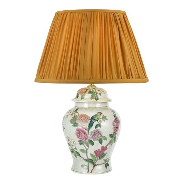 Lampa stołowa Dar Lighting PEO4255 + ULY1626 Ulyana Peony Table Lamp Floral Design