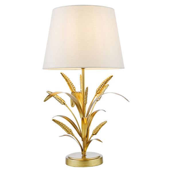 Lampa stołowa Dar Lighting PHA4235 Phaedra Table Lamp Gold With Shade