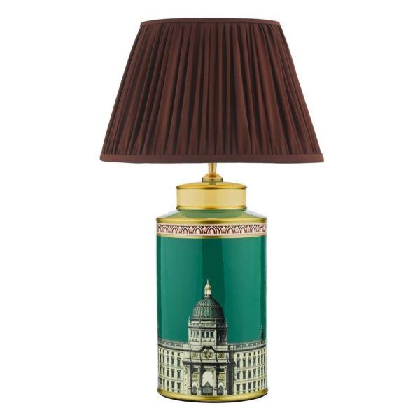 Настільна лампа Dar Lighting PRO4224 + ULY1658 Ulyana Prospect Ceramic Table Lamp Building Print