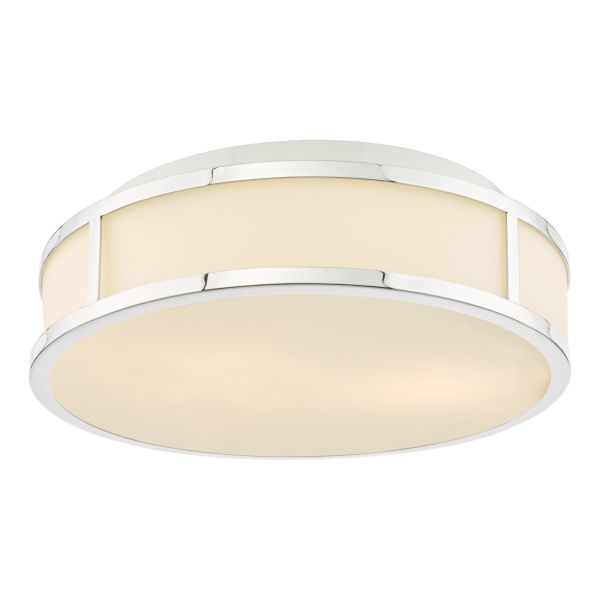 Люстра Dar Lighting ROY5050 Royce 2 Light Bathroom Flush Polished Chrome and Opal Glass IP44
