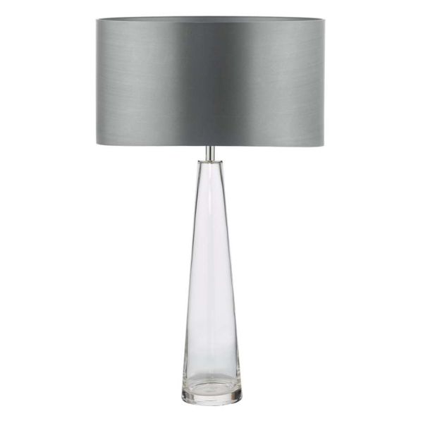 Lampa stołowa Dar Lighting SAM4208 + HIL1339 Hilda Samara Table Lamp Clear Glass