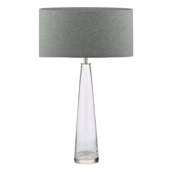 Настільна лампа Dar Lighting SAM4208 + PYR1439 Pyramid Samara Table Lamp Clear Glass