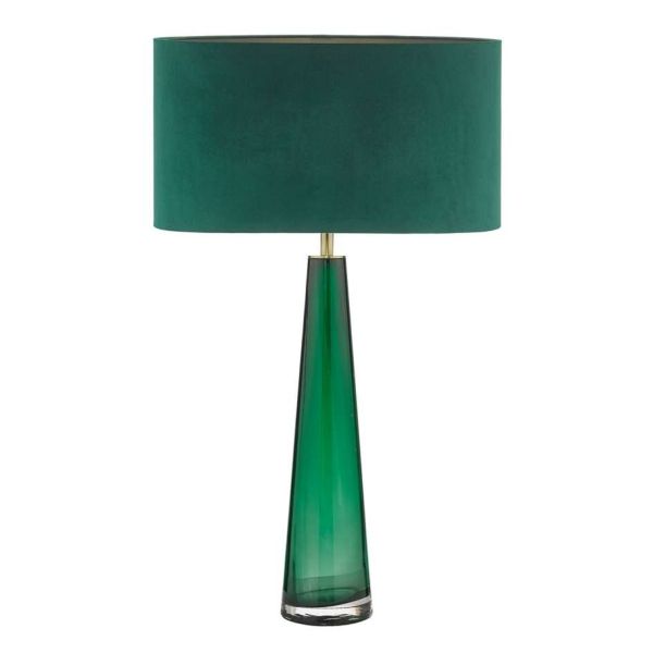 Настільна лампа Dar Lighting SAM4224 + AKA6524 Akavia Samara Table Lamp Green Glass