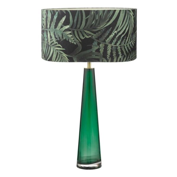 Настільна лампа Dar Lighting SAM4224 + BAM6555 Bamboo Samara Table Lamp Green Glass