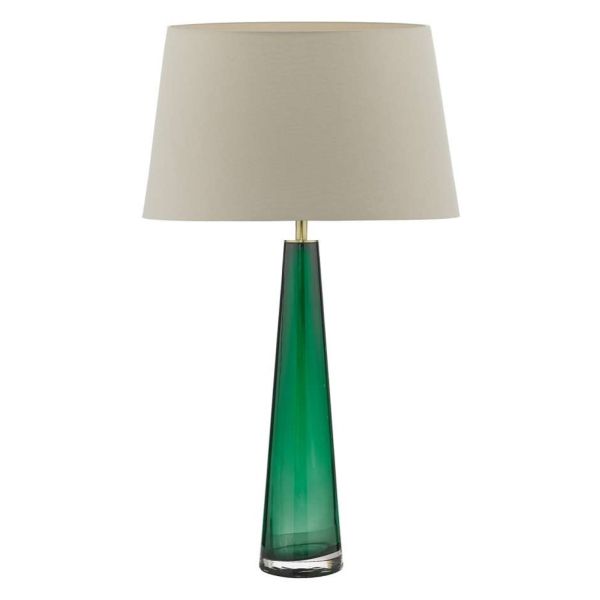 Lampa stołowa Dar Lighting SAM4224 + CEZ1429 Cezanne Samara Table Lamp Green Glass