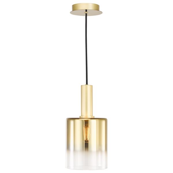 Підвісний світильник Dar Lighting SAV8635 Savannah Pendant Satin Gold and Gold Ombre Glass