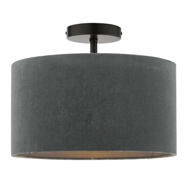 Люстра Dar Lighting SF0122 + AKA6539 Akavia 1 Light Semi Flush Suspension Matt Black