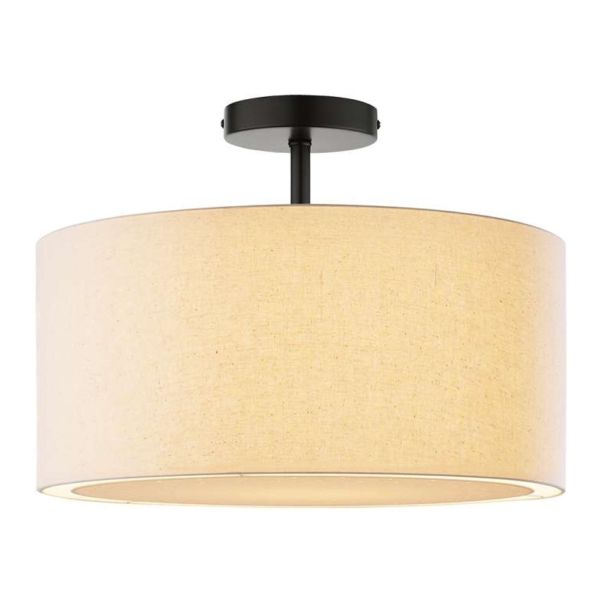 Люстра Dar Lighting SF0122 + EDW6533 Edward 1 Light Semi Flush Suspension Matt Black