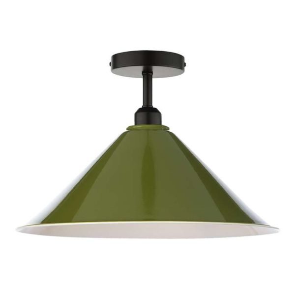 Люстра Dar Lighting SF0122 + KIN6524 Kinsley 1 Light Semi Flush Suspension Matt Black