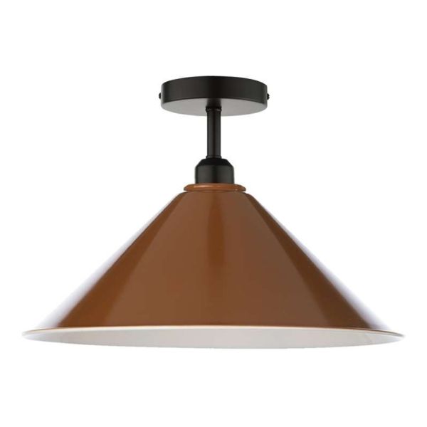 Żyrandol Dar Lighting SF0122 + KIN6531 Kinsley 1 Light Semi Flush Suspension Matt Black