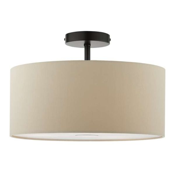 Żyrandol Dar Lighting SF0122 + RON6529 Ronda 1 Light Semi Flush Suspension Matt Black