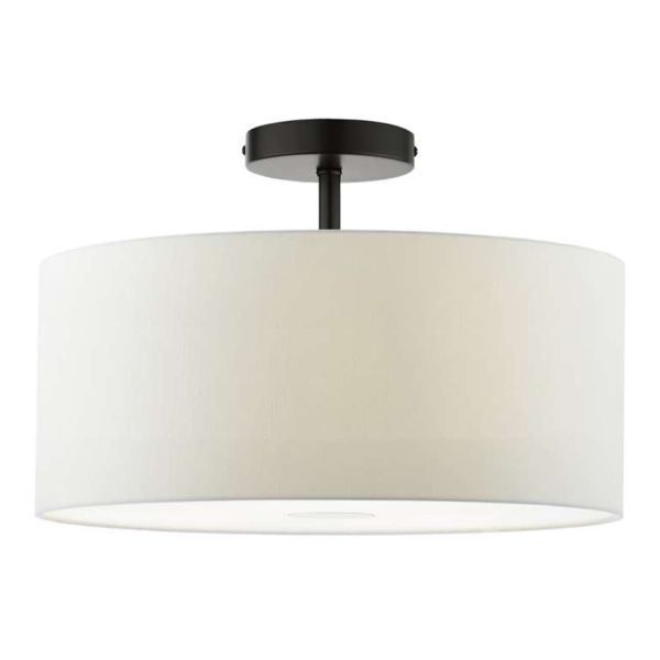 Люстра Dar Lighting SF0122 + RON652 Ronda 1 Light Semi Flush Suspension Matt Black