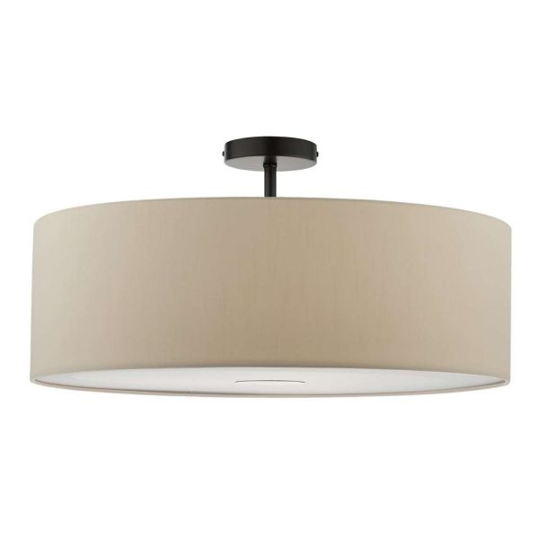 Люстра Dar Lighting SF0122 + RON8629 Ronda 1 Light Semi Flush Suspension Matt Black