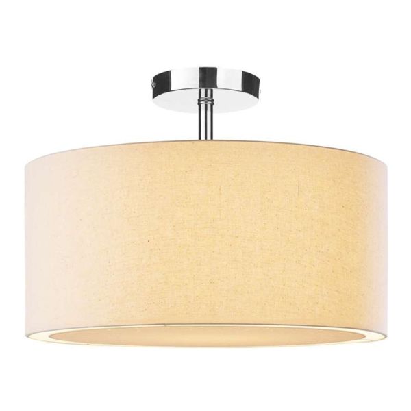 Żyrandol Dar Lighting SF0150 + EDW6533 Edward 1 Light Semi Flush Suspension Polished Chrome