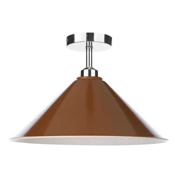 Żyrandol Dar Lighting SF0150 + KIN6531 Kinsley 1 Light Semi Flush Suspension Polished Chrome