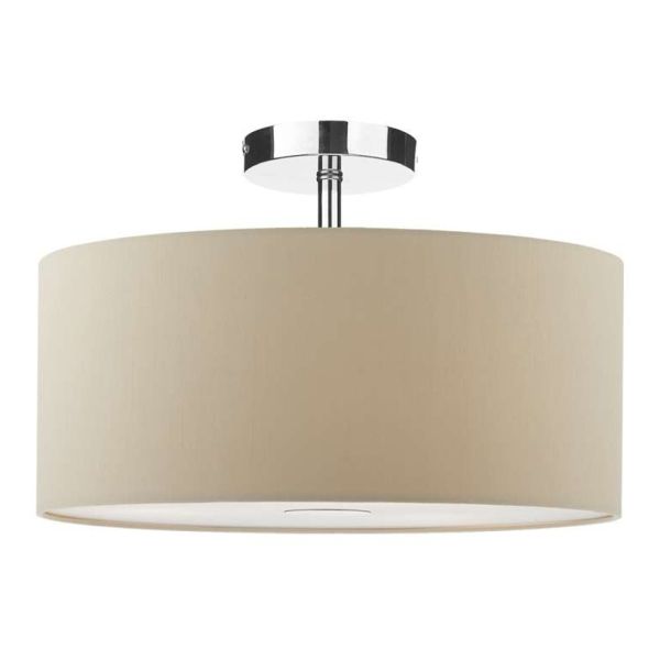 Żyrandol Dar Lighting SF0150 + RON6529 Ronda 1 Light Semi Flush Suspension Polished Chrome