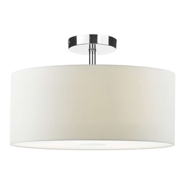 Люстра Dar Lighting SF0150 + RON652 Ronda 1 Light Semi Flush Suspension Polished Chrome