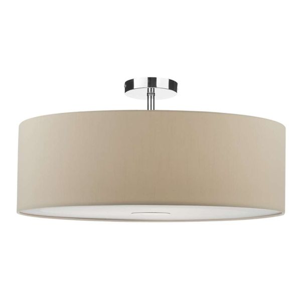 Люстра Dar Lighting SF0150 + RON8629 Ronda 1 Light Semi Flush Suspension Polished Chrome