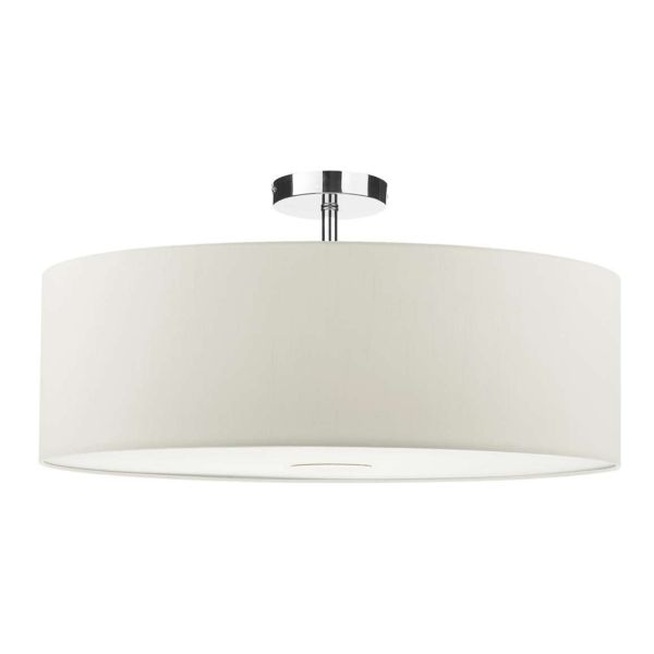 Żyrandol Dar Lighting SF0150 + RON862 Ronda 1 Light Semi Flush Suspension Polished Chrome