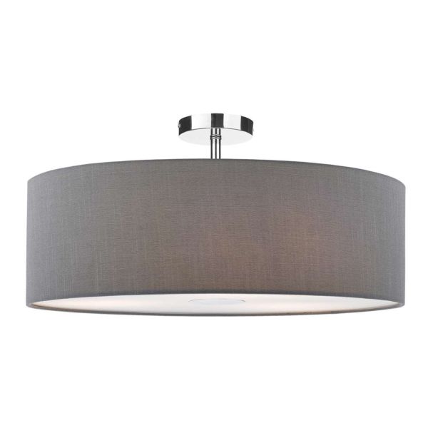 Люстра Dar Lighting SF0150 + RON8639 Ronda 1 Light Semi Flush Suspension Polished Chrome