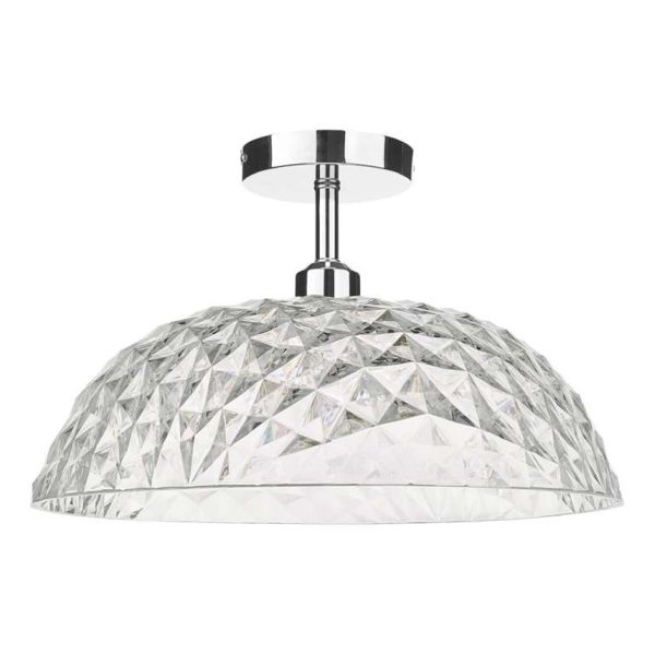 Люстра Dar Lighting SF0150 + TOB8608 Tobin 1 Light Semi Flush Suspension Polished Chrome