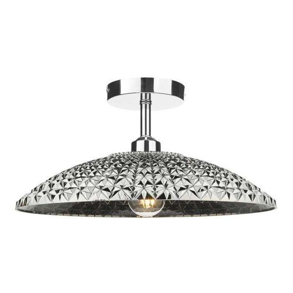 Żyrandol Dar Lighting SF0150 + YAT6510 Yatima 1 Light Semi Flush Suspension Polished Chrome