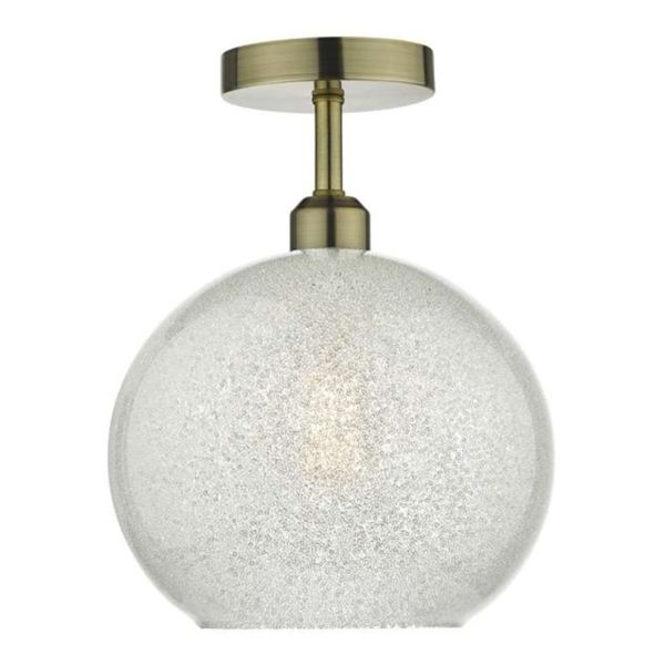 Люстра Dar Lighting SF0175 + JAN652 Janna 1 Light Semi Flush Suspension Antique Brass