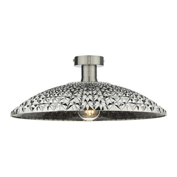 Люстра Dar Lighting SFB4861 + YAT6510 Yatima E27 Semi Flush Bracket Antique Chrome