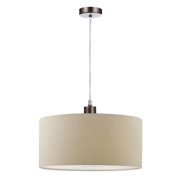 Підвісний світильник Dar Lighting SP61 + RON6529 Ronda 1 Light Antique Chrome E27 Suspension With Clear Cable