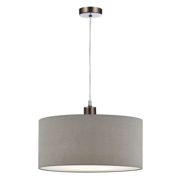 Підвісний світильник Dar Lighting SP61 + RON6539 Ronda 1 Light Antique Chrome E27 Suspension With Clear Cable