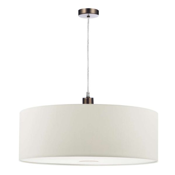 Підвісний світильник Dar Lighting SP61 + RON862 Ronda 1 Light Antique Chrome E27 Suspension With Clear Cable